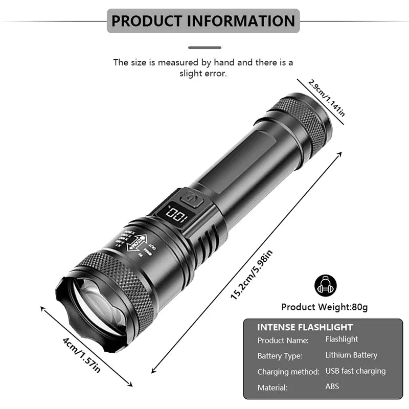 2000LM LED Flashlight