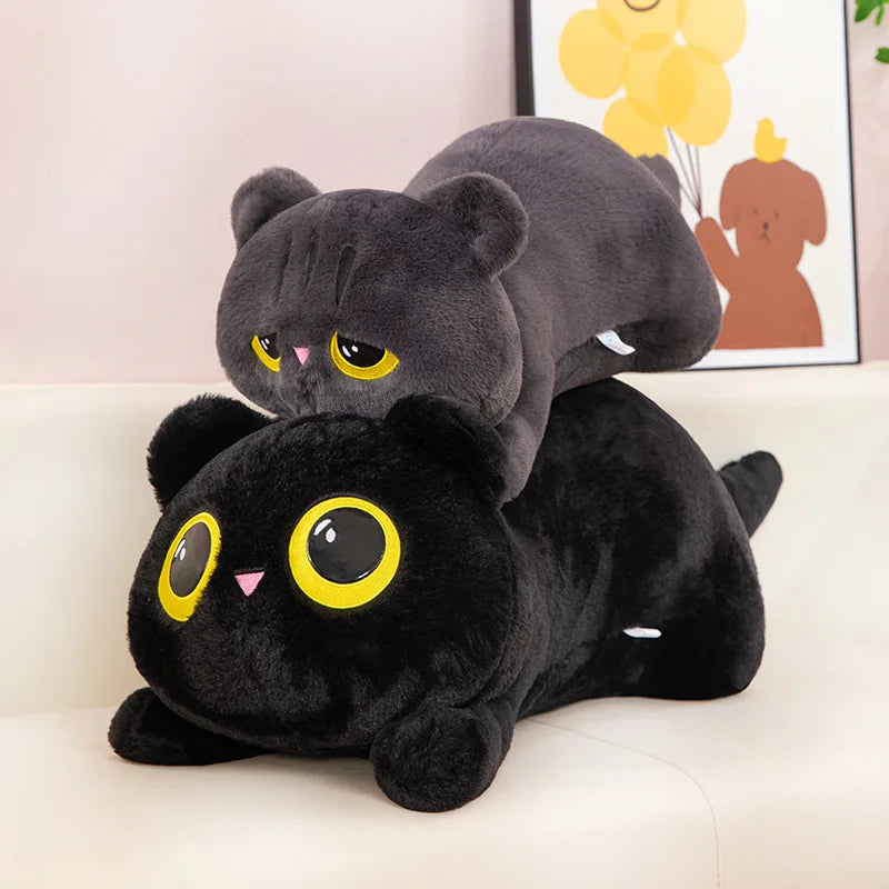 MidnightPaws™ Black Cat Plush Pillow