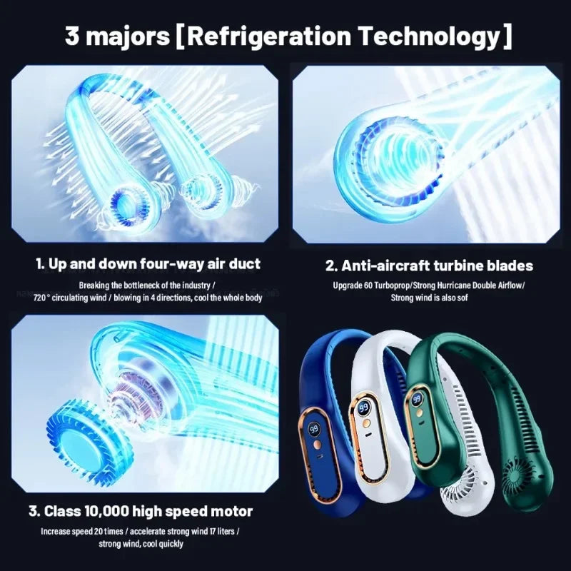 AeroLuxe™ 360° Bladeless Neck Fan