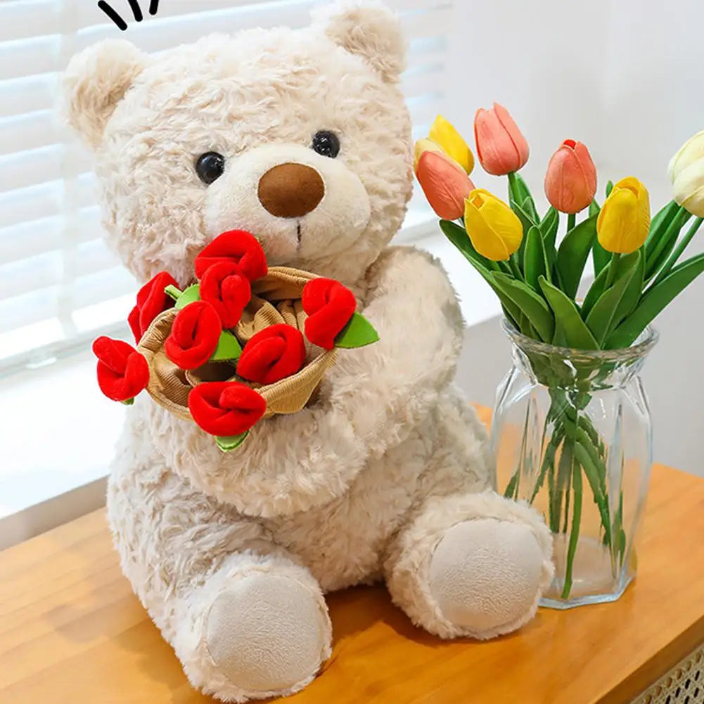 RoséHug™ Teddy Bear with Roses