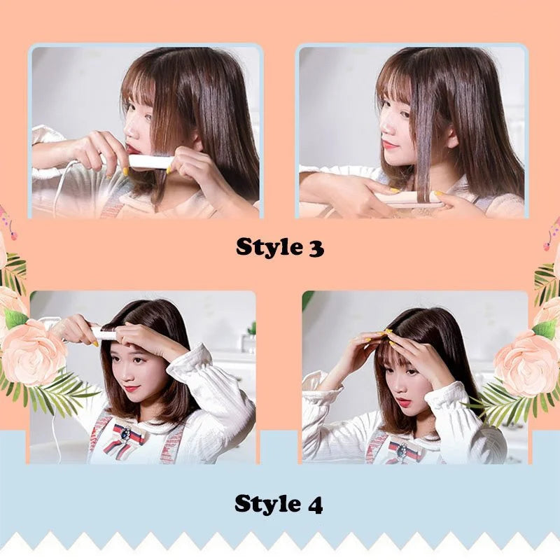 Mini Hair-Straightener Curly and Straight Hair