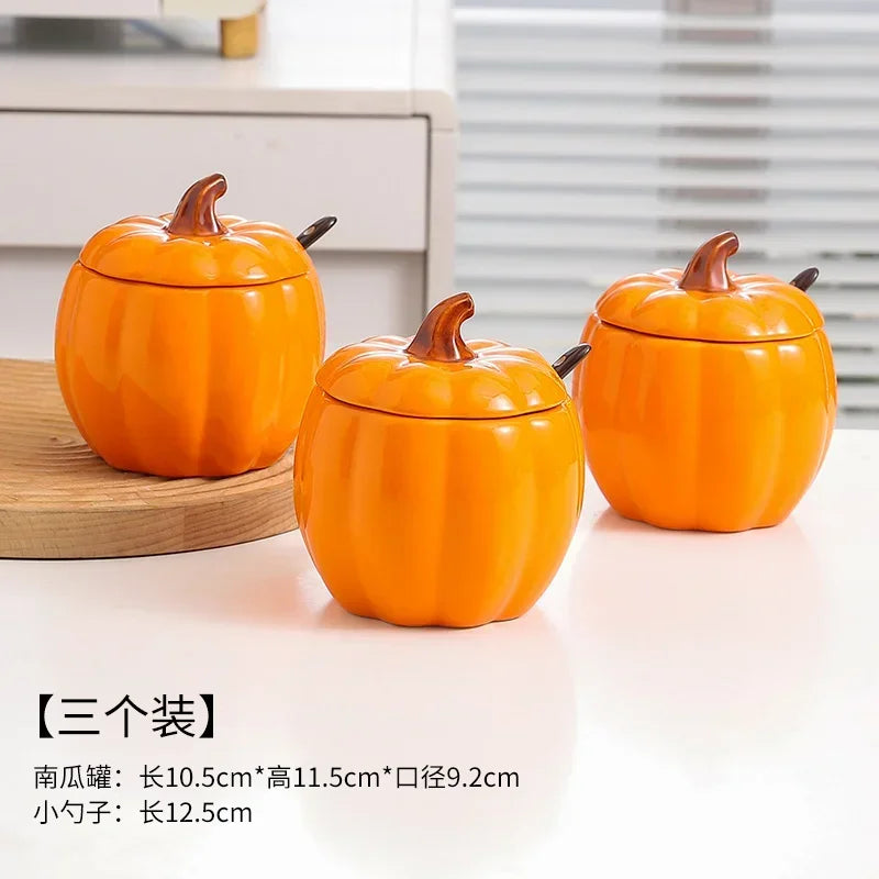 HarvestGlow™ Ceramic Pumpkin Serving Bowl