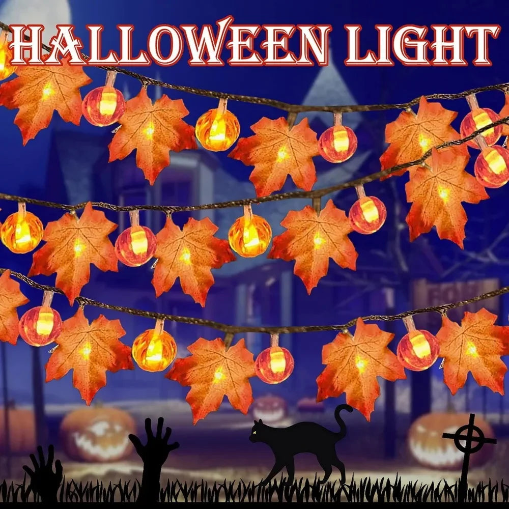 AutumnGlow™ Maple Leaf String Lights