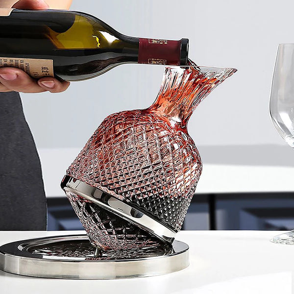 LuxeSpin™ Crystal Rotating Decanter