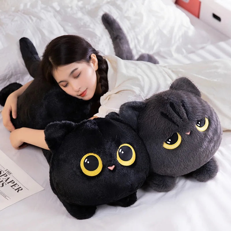 MidnightPaws™ Black Cat Plush Pillow