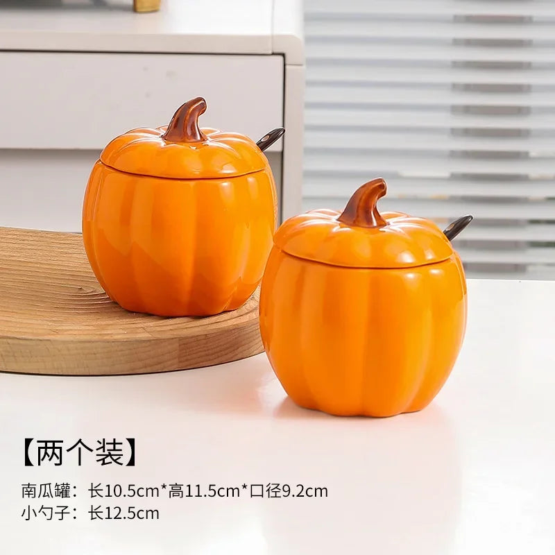 HarvestGlow™ Ceramic Pumpkin Serving Bowl