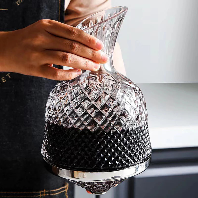 LuxeSpin™ Crystal Rotating Decanter
