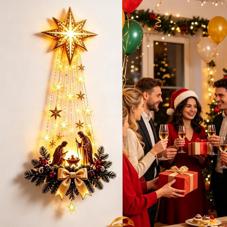 HolyGlow™ Illuminated Nativity Wall Décor