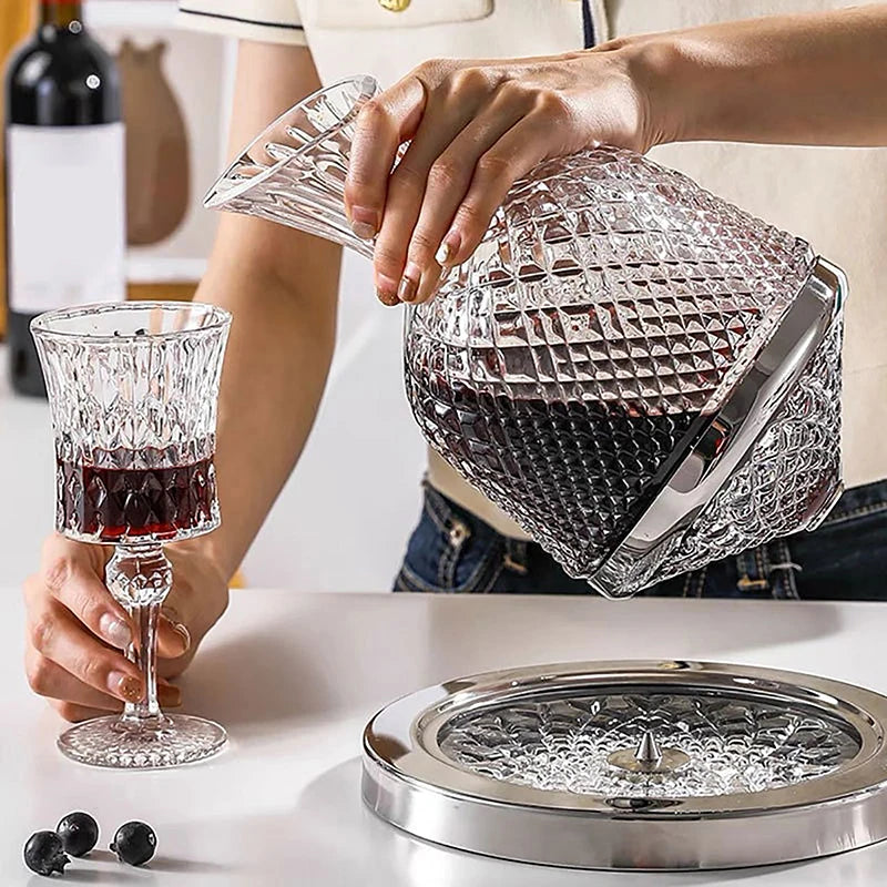 LuxeSpin™ Crystal Rotating Decanter