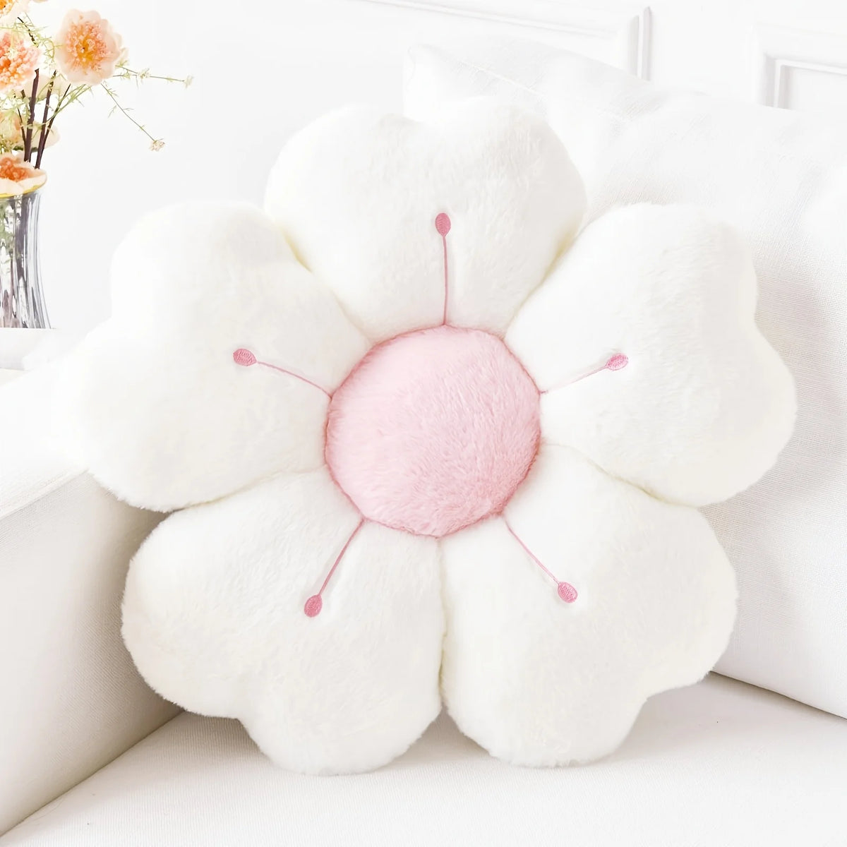 BloomNest™ Daisy Plush Pillow