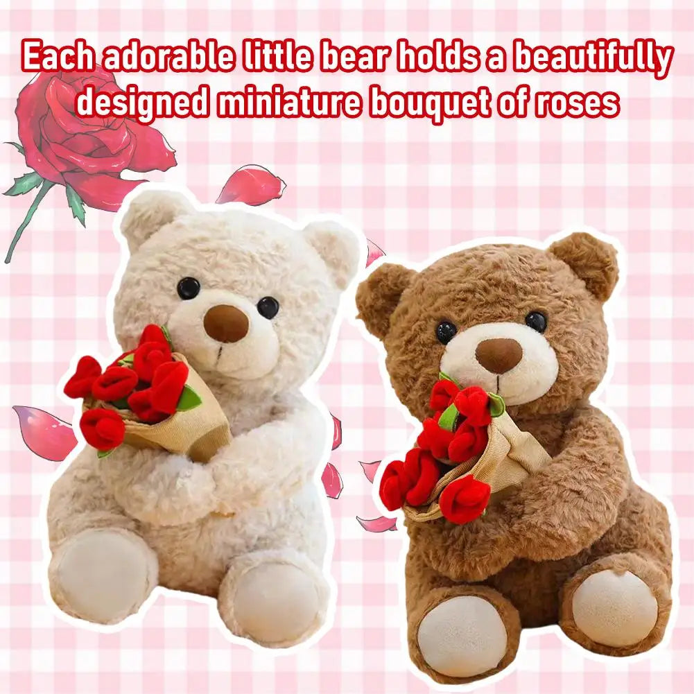 RoséHug™ Teddy Bear with Roses