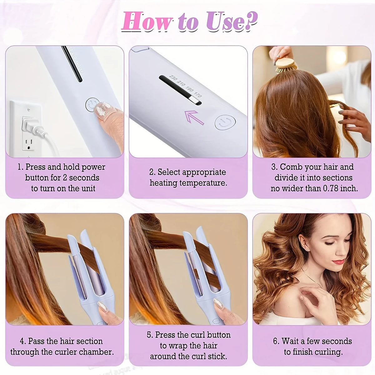 CurlEase™ Automatic Rotating Hair Curler