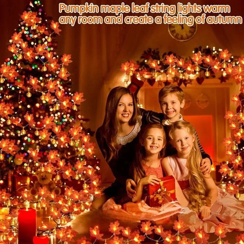 AutumnGlow™ Maple Leaf String Lights