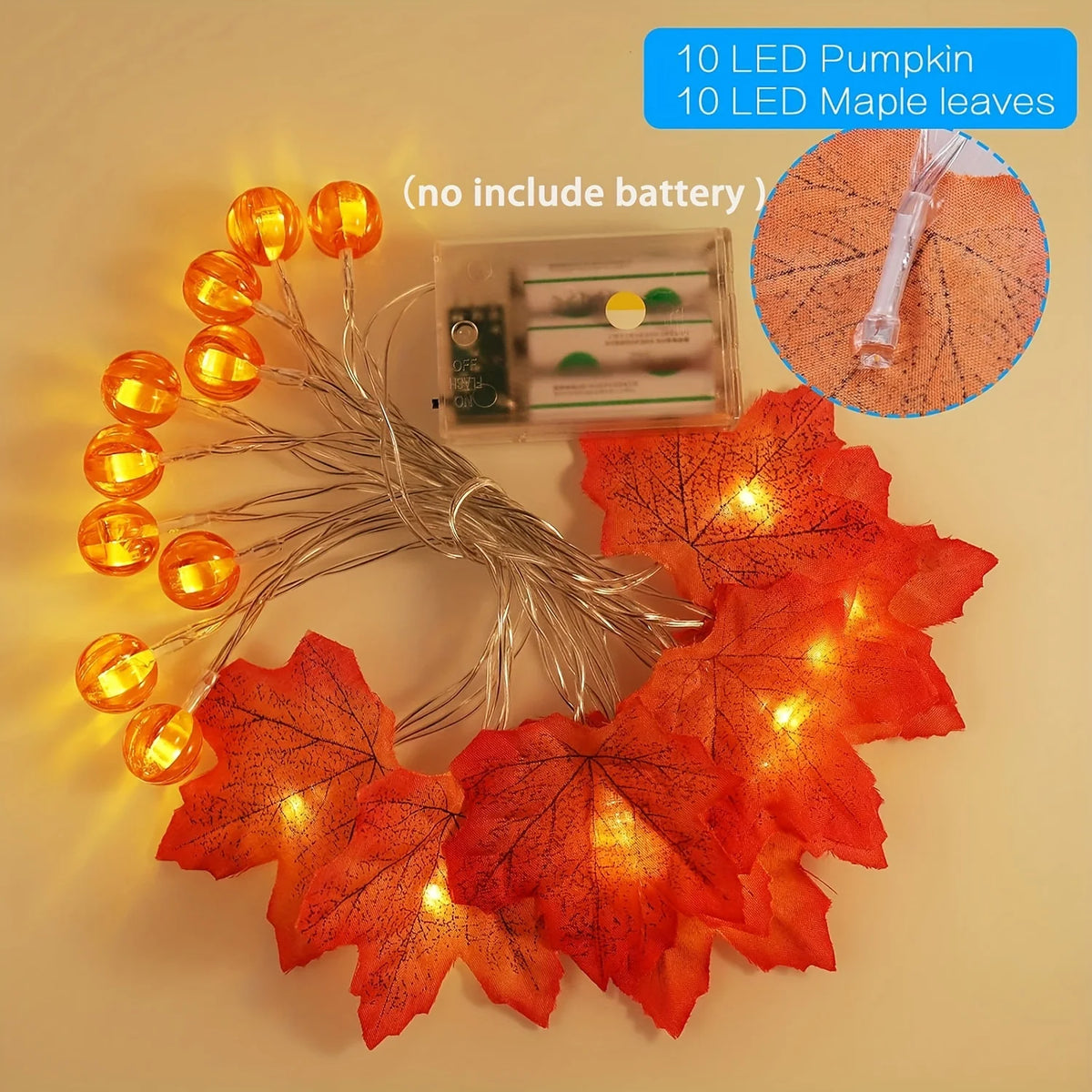 AutumnGlow™ Maple Leaf String Lights