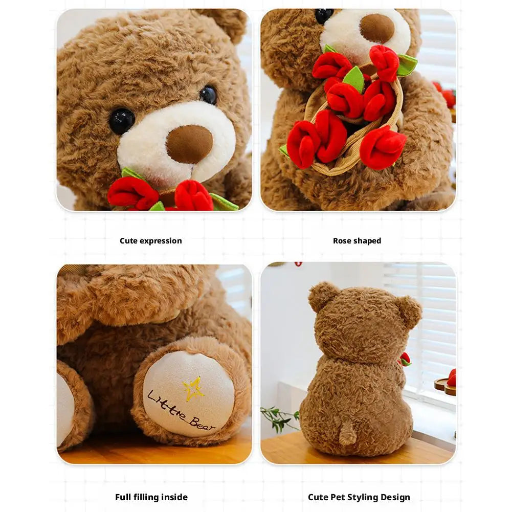 RoséHug™ Teddy Bear with Roses