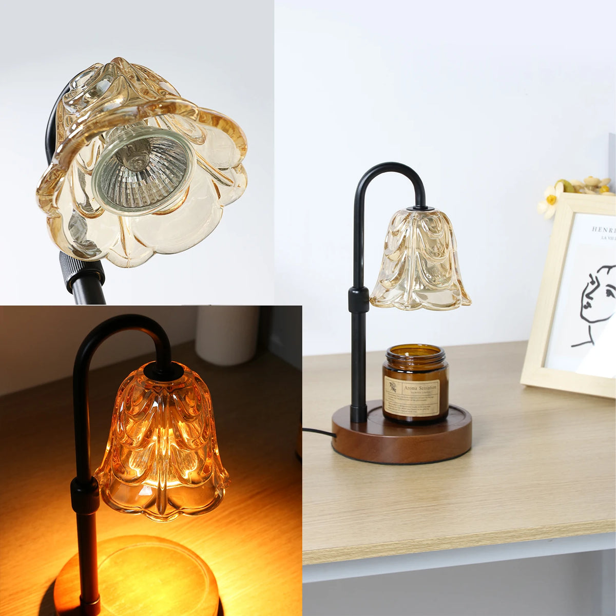 PetalGlow™ Flower Candle Warmer Lamp