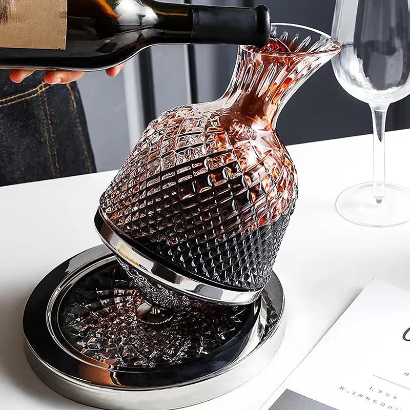 LuxeSpin™ Crystal Rotating Decanter