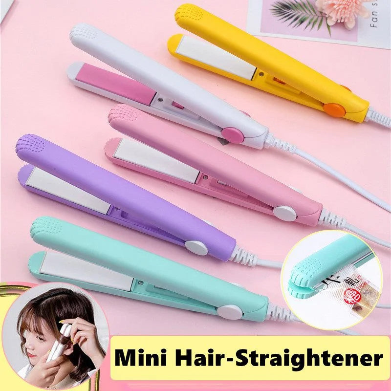 Mini Hair-Straightener Curly and Straight Hair