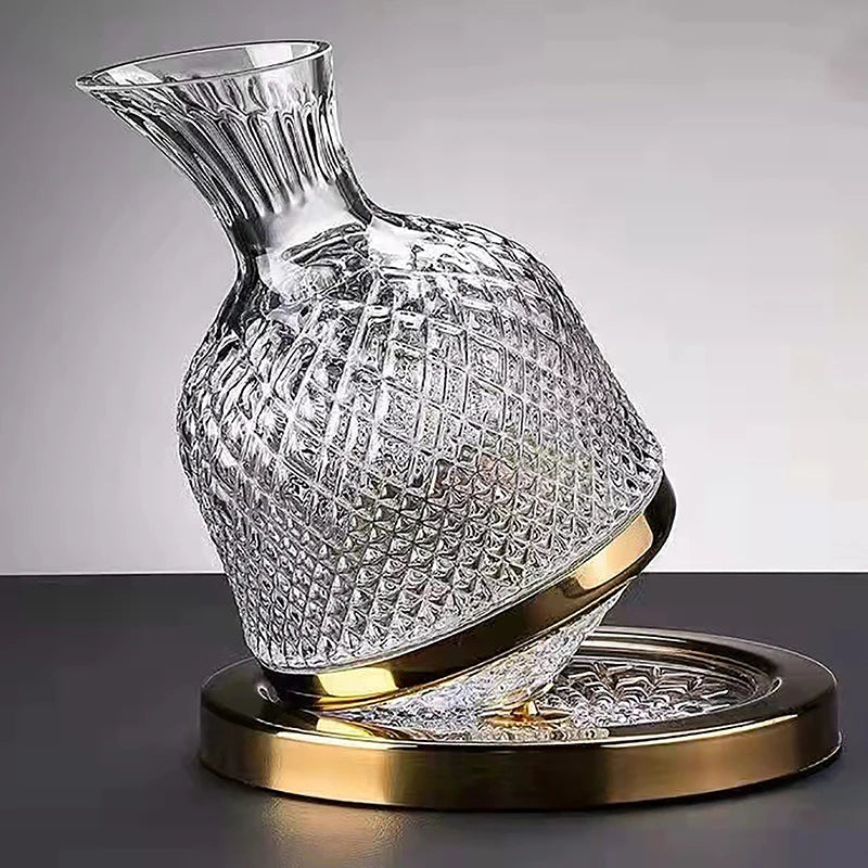 LuxeSpin™ Crystal Rotating Decanter