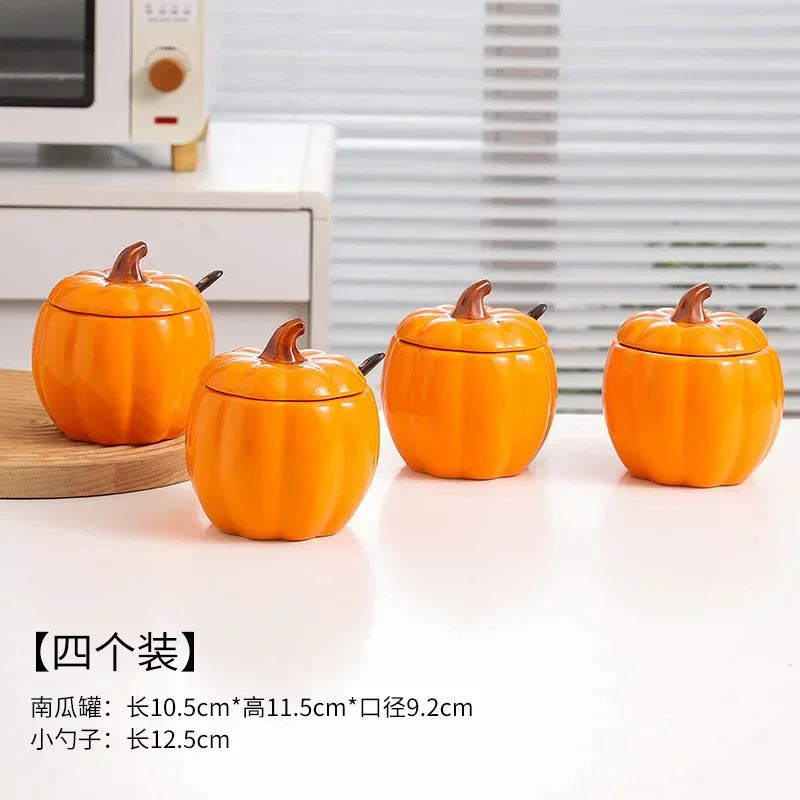 HarvestGlow™ Ceramic Pumpkin Serving Bowl