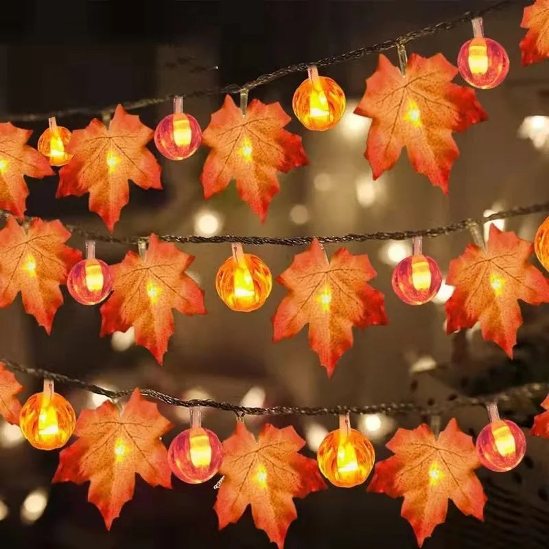 AutumnGlow™ Maple Leaf String Lights
