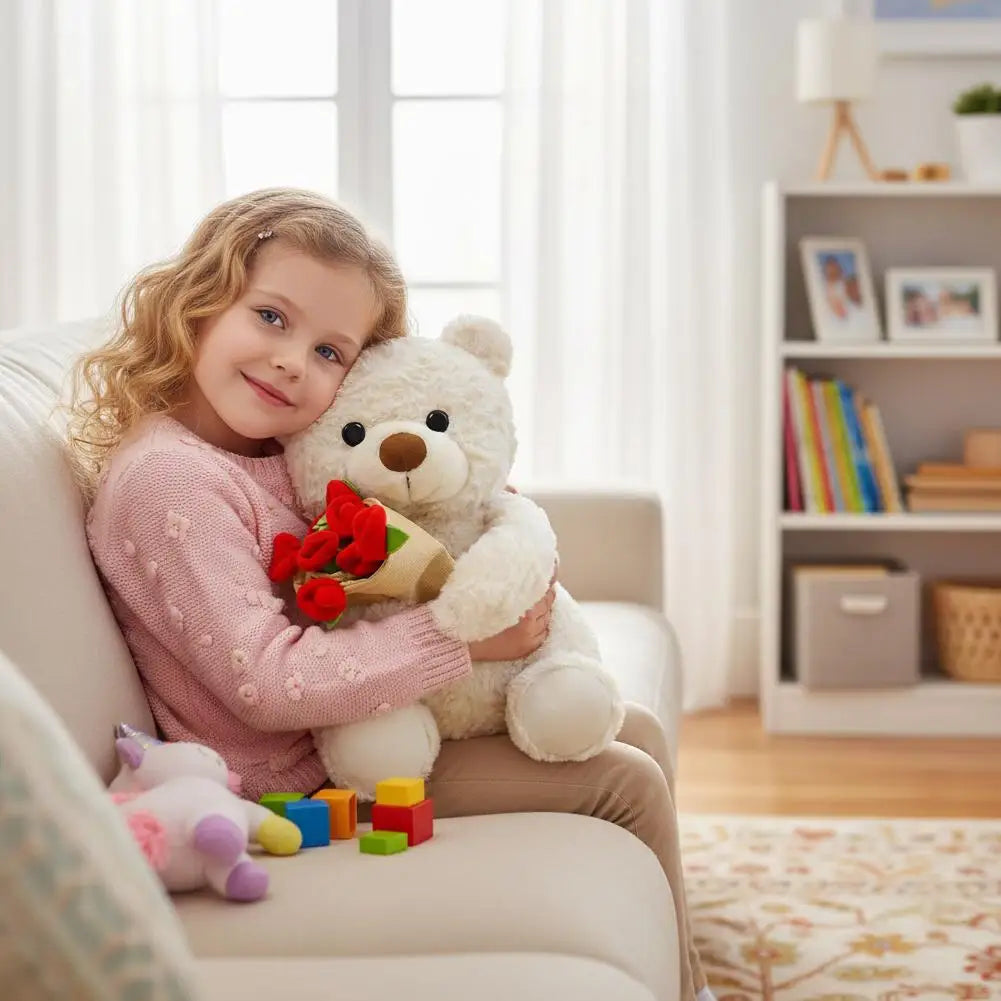 RoséHug™ Teddy Bear with Roses