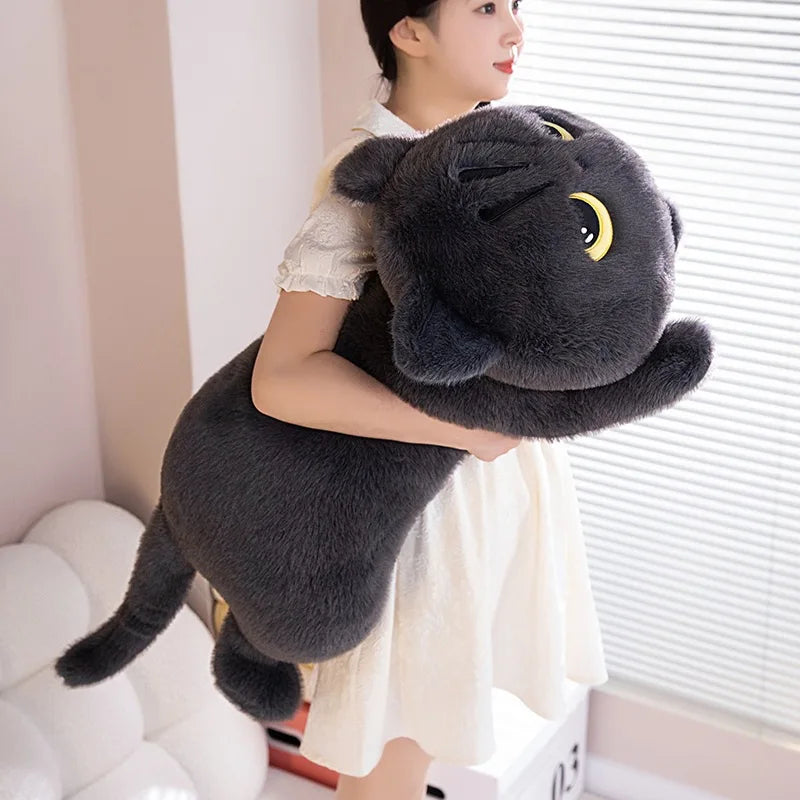 MidnightPaws™ Black Cat Plush Pillow